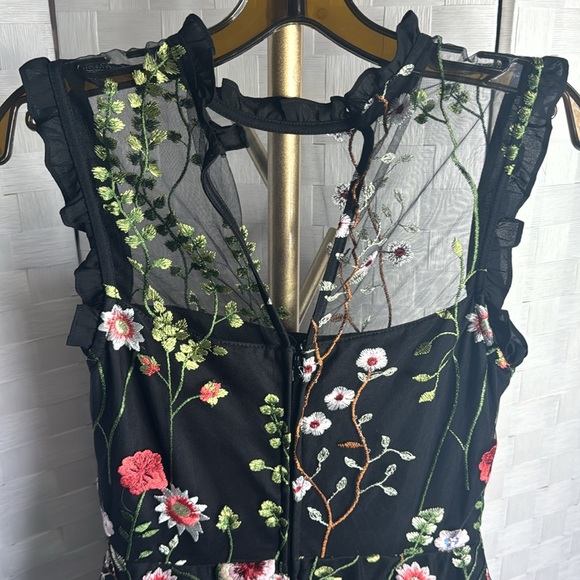 City Studio 🌟Embroidered Floral Sheer Dress - Picture 2 of 9